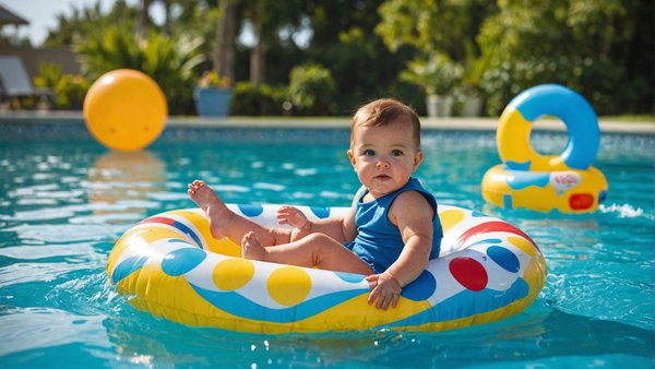 Baby float, pool float, and inflatable mattress: fun and relaxation for all ages